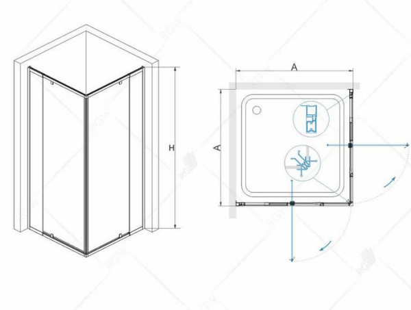 Душевой уголок RGW PA-38 06083888-11