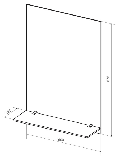 Зеркало (60х57,5)  1Marka Уют 60 У25370