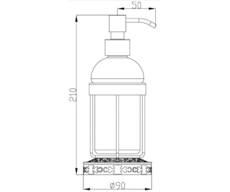 Держатель дозатора мыла Zorg Antic AZR 25 BR