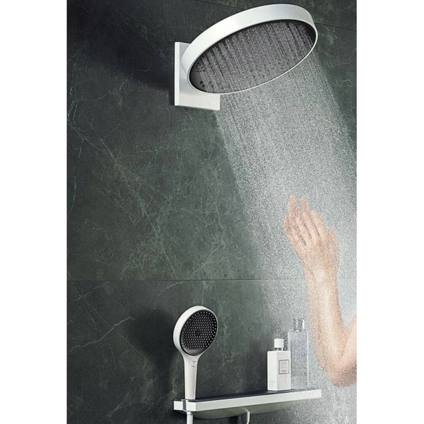Подключение для душевого шланга с держателем Hansgrohe Rainfinity Porter 500 26843700 белый матовый