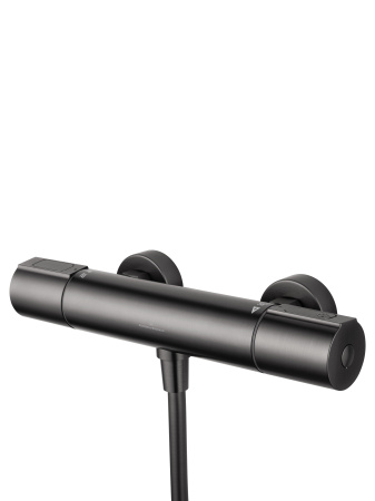 Смеситель для душа с термостатом WONZON & WOGHAND INN 2, темный графит WW-A2006-A-BGG