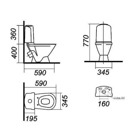 Унитаз-компакт Sanita luxe Classic luxe CSCSLCC01020611