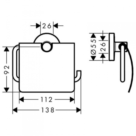 Держатель туалетной бумаги HANSGROHE LOGIS UNIVERSAL 41723000