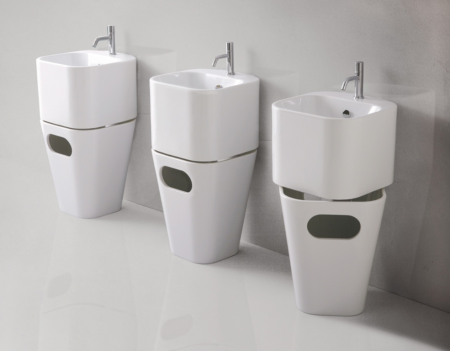 Раковина подвесная с бельевой корзиной(44х43) Azzurra Tandem TALP04443T0M/(ULI200/1 bi)*1