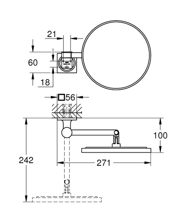 Зеркало с увеличением Grohe Allure 40967001