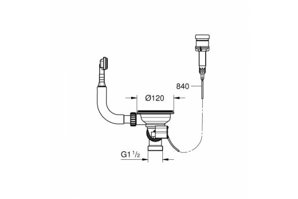 Комплект слива с эксцентриковым управлением и переливом Grohe 40953000