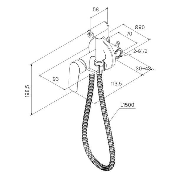 Гигиенический душ Milardo Rora (RORSBR0M08) Гигиенический душ Milardo Rora (RORSBR0M08)