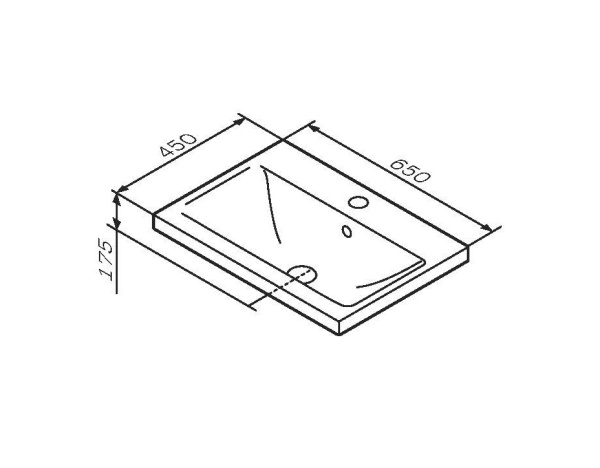 Раковина встраиваемая сверху (65х45) Am.Pm X-Joy M85AWCC0652WG
