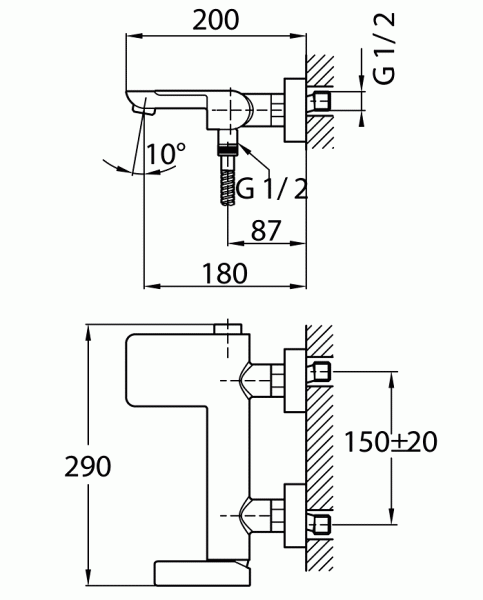 Смеситель для ванны Teka Formentera 62121020NC