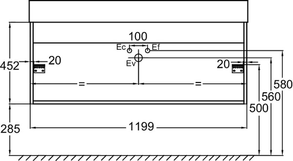Тумба под раковину Jacob Delafon Vivienne 120 EB1509-E52-N18