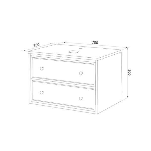 Тумба под раковину Iddis Torr 70 TOR70WBi95K
