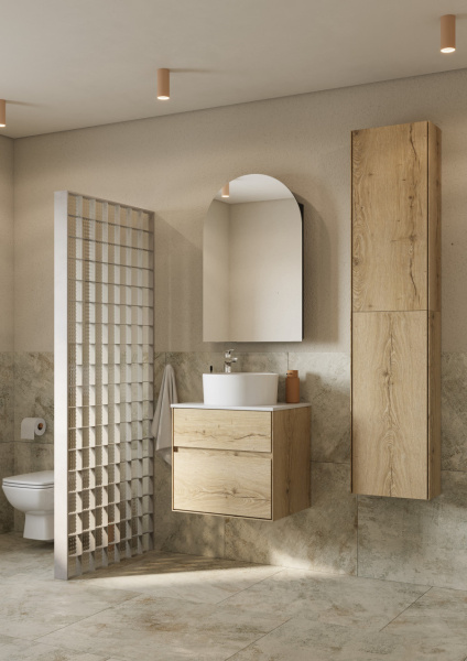 Зеркало шкаф Aquaton Санта-Барбара 60, 1A286402CB82R правый