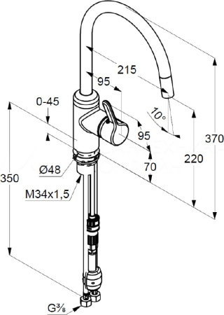 Смеситель для кухни Kludi Bingo Star 428513978