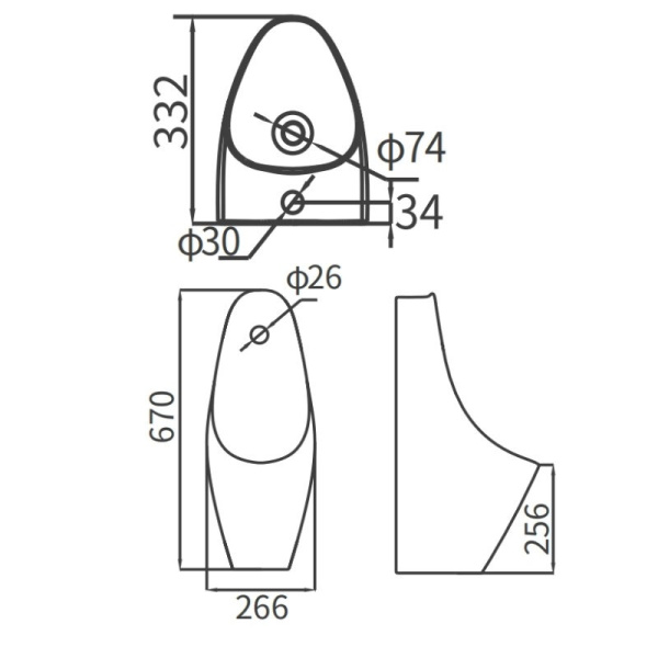 Писсуар подвесной Arrow AN639