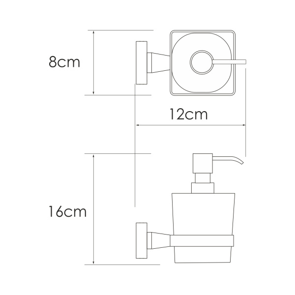 Дозатор для жидкого мыла WasserKRAFT Rhin K-8799