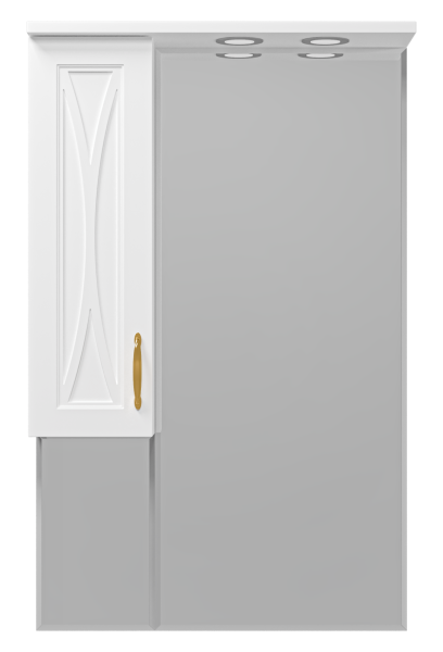 Зеркало-шкаф (63х100) Misty Амбра 65 левый П-Амб0265-0322ЯЛ