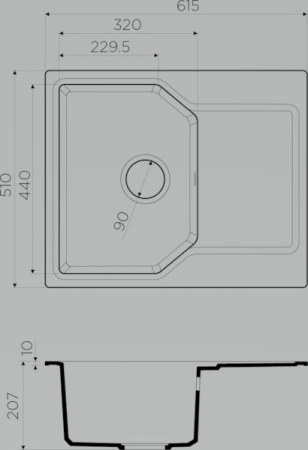 Мойка для кухни Omoikiri Yonaka 61-CA 4993635