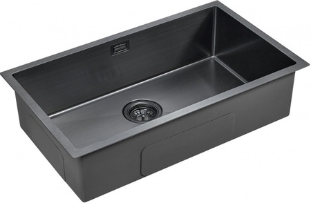 Кухонная мойка Paulmark Koher PM807444-GM вороненая сталь