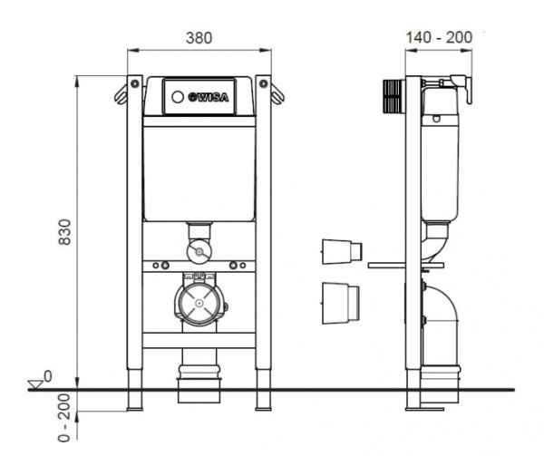 Инсталляция для унитаза Wisa 8050.453003