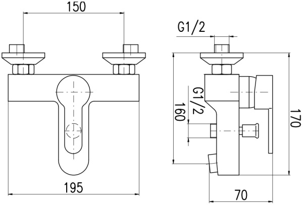 Смеситель для ванны Rav Slezak Zambezi ZA054.5