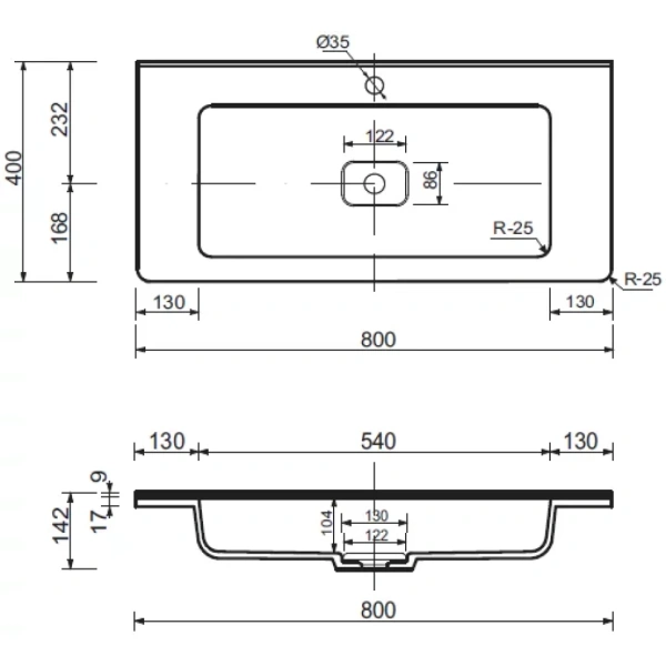 Раковина (80x40) Style Line Марелла СС-00002376