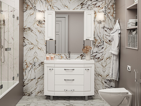 Зеркало-шкаф (110х100) Misty Терра 110 П-Тер02110-011