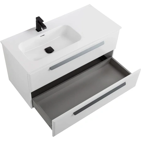 Тумба под раковину Cezares ECO-CER-N-1000-2C-SO-BL-L Bianco Lucido без ручек