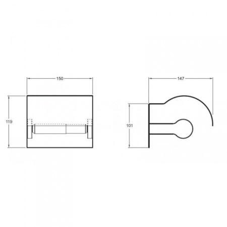 Держатель туалетной бумаги Jacob Delafon Singulier 15207D-CP