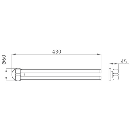 Полотенцедержатель поворотный Teka Alaior 17070020G3