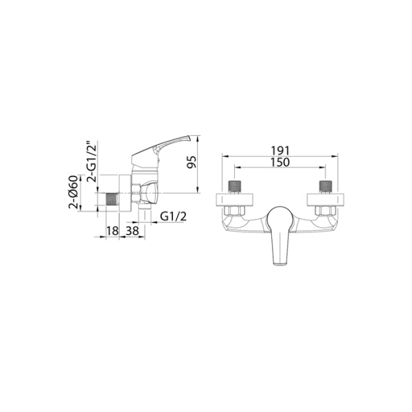 Смеситель для душа Milardo Sterm (STESB00M03)
