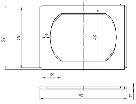 Панель боковая Marka One 75 02б75