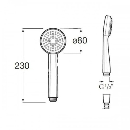 Ручной душ Roca Stella 80/1F 5B9103C00