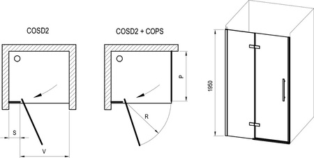 Душевая дверь Ravak COOL COSD1 110 X0VVDCA00Z1
