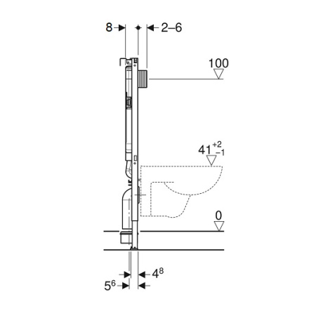 Инсталляция для подвесного унитаза Geberit Duofix Alpha 458.175.00.1