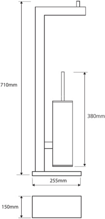 Стойка с держателем туалетной бумаги и ершик Bemeta BETA 132836012