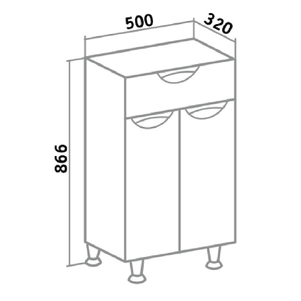 Комод Runo Барселона 50  (УТ000002342)