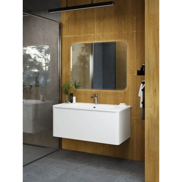 Тумба без раковины Art&Max Sanremo AM-Sanremo-1000-1C-SO-BL белый глянец