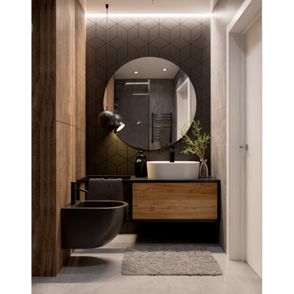 Биде подвесное AQUAme AQM2102MB черное матовое