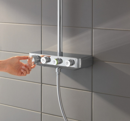 Душевая система с термостатом для настенного монтажа Grohe Euphoria SmartControl System 310 Cube  Duo 1002086359