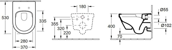 Подвесной унитаз Villeroy&Boch Architectura 4694HR01 с крышкой микролифт
