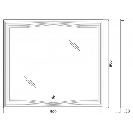Зеркало BelBagno SPC-LNS-900-800-LED-TCH