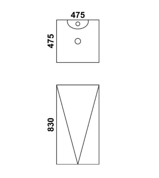 Раковина напольная (47,5х42,5)  Melana B143-805