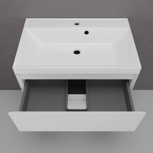 Тумба подвесная без раковины 70 см Style Line Манхэттен ЛС-00002362 белый матовый