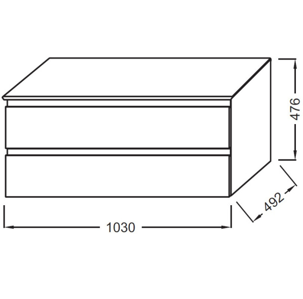 Тумба под раковину Jacob Delafon Madeleine 100 EB2084-J51 матовая