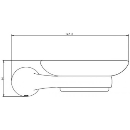 Мыльница стеклянная RUSH Devon DE75411