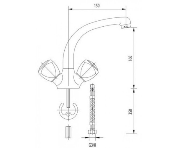 Смеситель для мойки Mofem METALLICA 140-2129-37