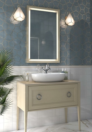 Раковина накладная (60х40) Kerama Marazzi Plaza PLR.wb.60.1