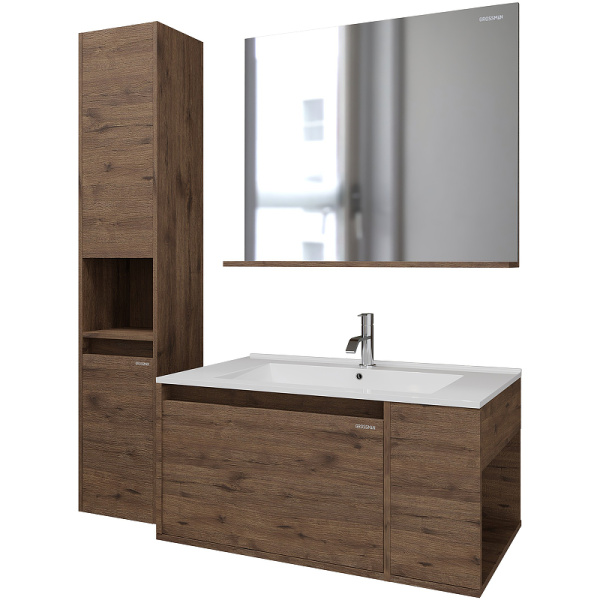 Тумба подвесная Grossman ТЕНЗА-85 см 108503 с 1-м ящ, веллингтон