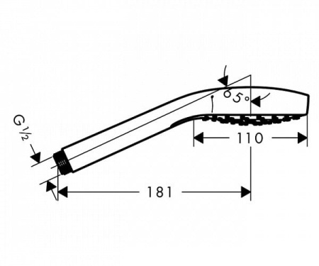 Ручной душ Hansgrohe Croma Select S 1jet EcoSmart 26805400 белый/хром