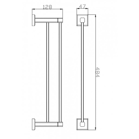 Полотенцедержатель 45 см BENNBERG CHROME BA-01S